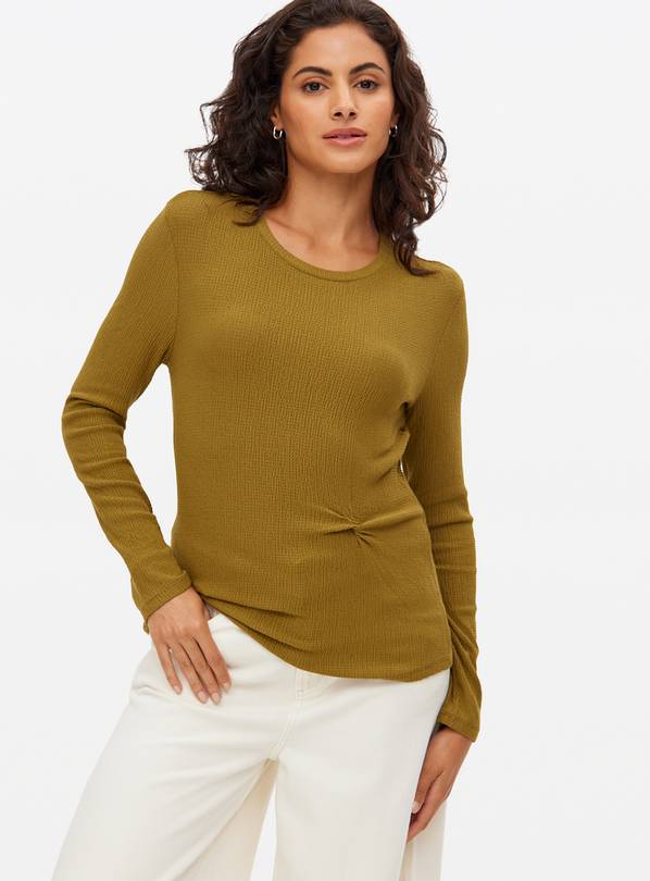 Green Twist Detail Textured Top  8